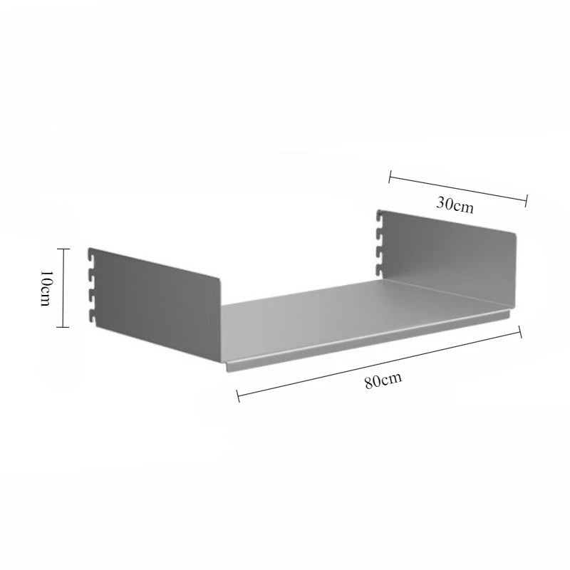 étagère murale modulaire acier inoxydable gris moderne livres cadres vases bougies