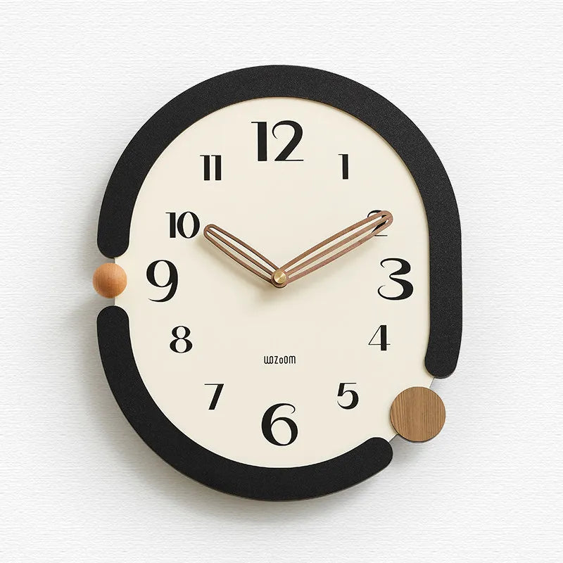 horloge murale moderne noir blanc aiguille circulaire salon environnement protection batterie