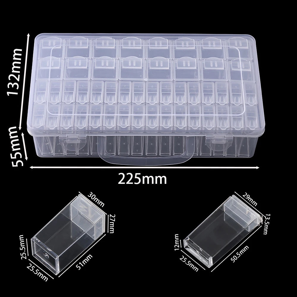 boîte rangement transparente moderne 32 40 42 48 56 64 compartiments poignée petites boîtes