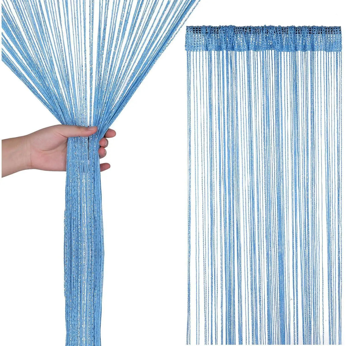 rideau blanc semi transparent moderne chainettes polyester 100x200cm chambre salon