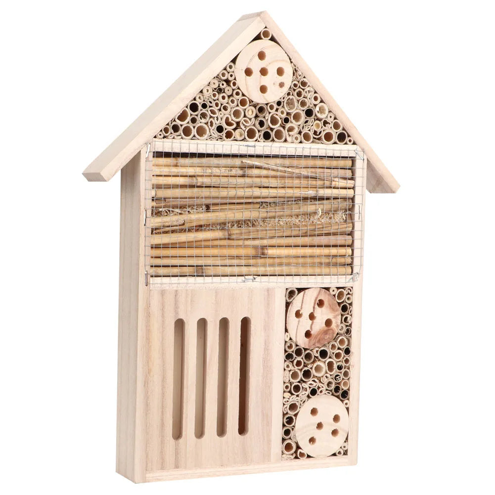 maisons insectes bois naturel rustique tubes creux bambou transparents jardin externe