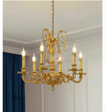 lustre suspendu classique ornements baroques cristal fer doré semi encastrée(touches) haute qualité