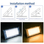 projecteurs led 100w 50w 220v noir modernes ip65 exterieur pieces
