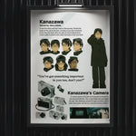 Poster anime militaire vert salon décoration mur 30x40cm opacité cadre inclusion uniforme