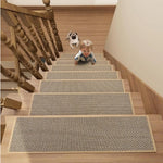 tapis d'escalier antidérapant polyester moderne gris clair gris foncé blanc beige