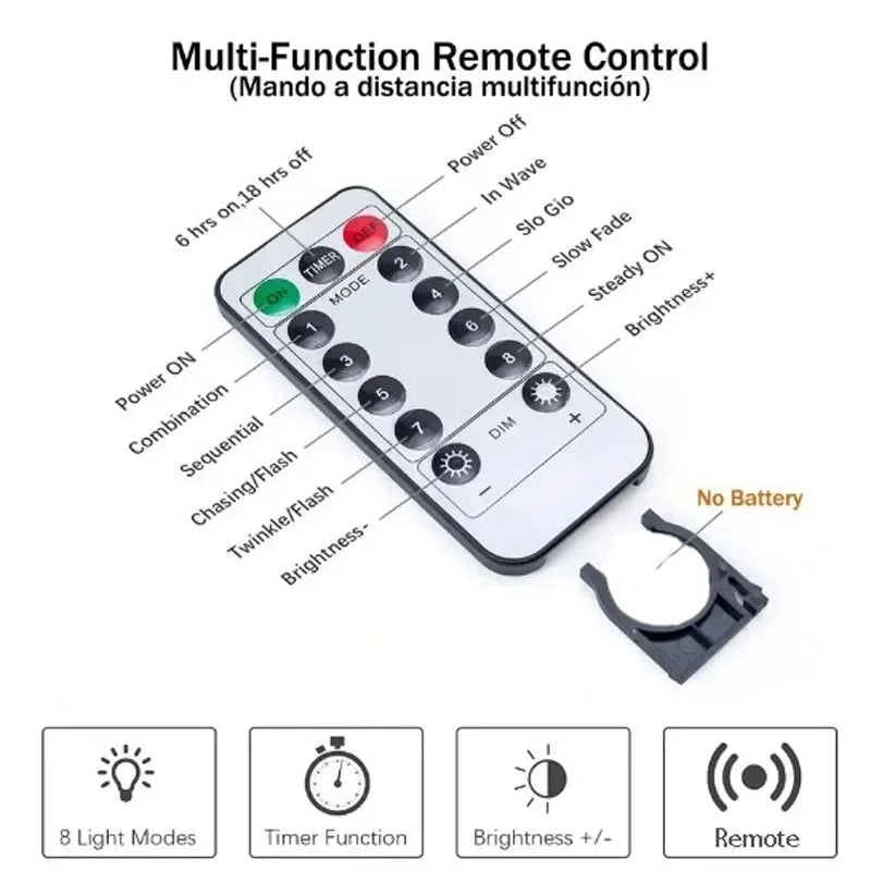 guirlande lumineuse or argent bleu led clips moderne télécommande autonomes