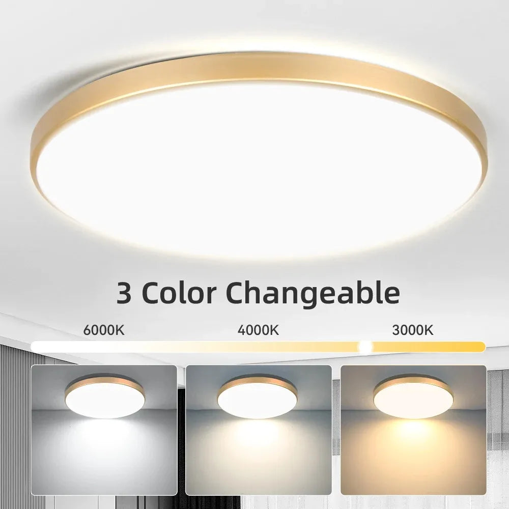lampe led moderne blanc doré 18w 30w 40w 50w
