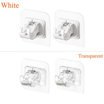 clips universels support barre rideau adhésif transparent fixation murale accessoires maison moderne réglable
