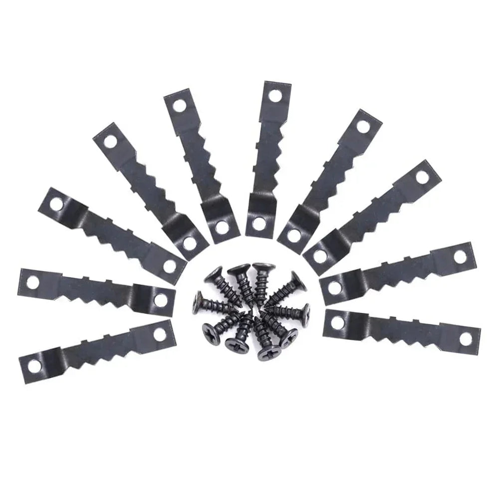 clips cadre photo classique blanc marron clair metal vis 25 pieces fixations bois