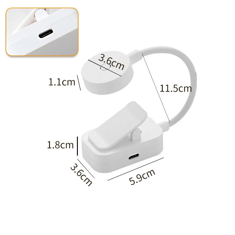 lampe pince led rechargeable usb blanc moderne protection yeux clip table étudiante