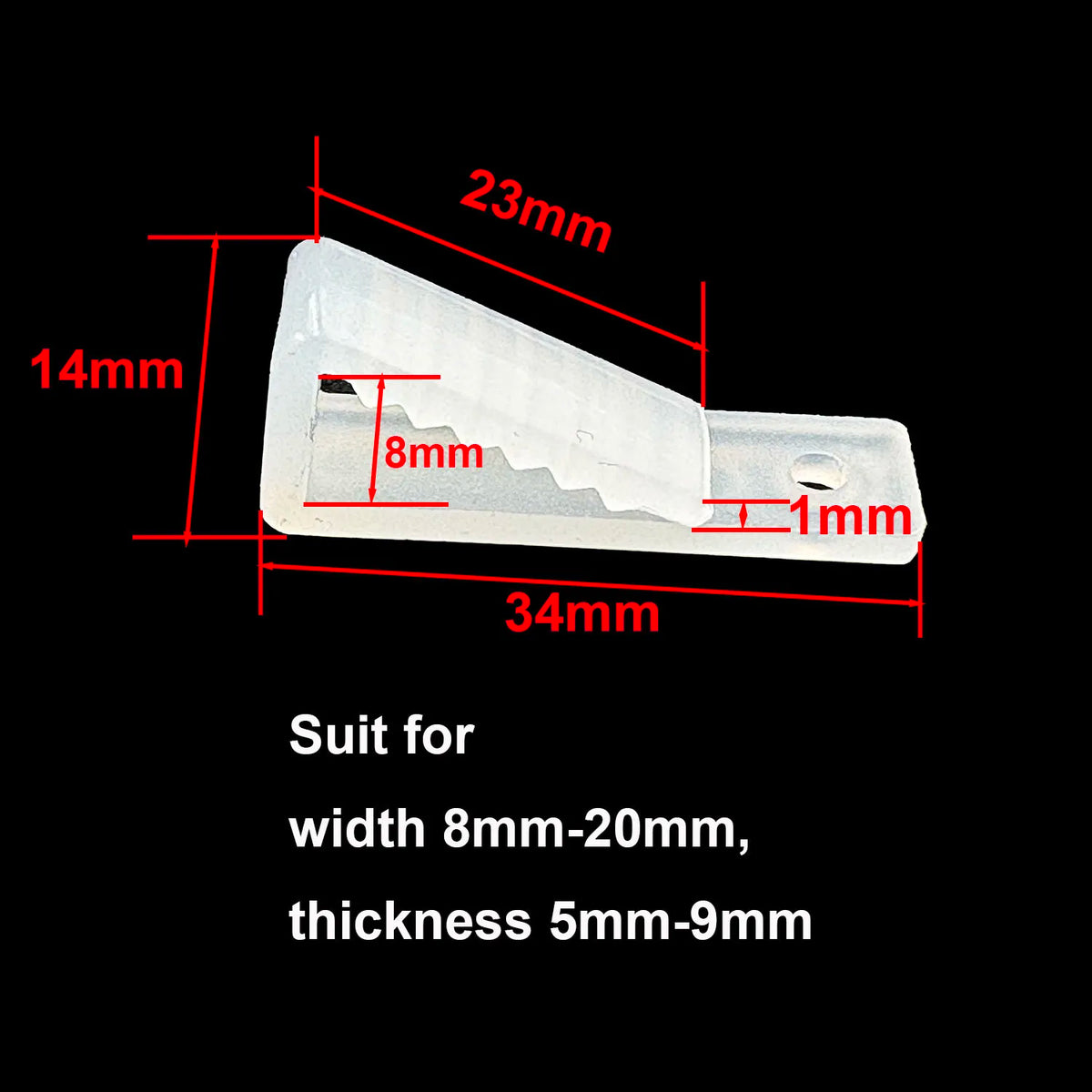 clips fixation rubans led transparents 8mm 20mm 5v 12v 24v rgb neon bande lumineuse