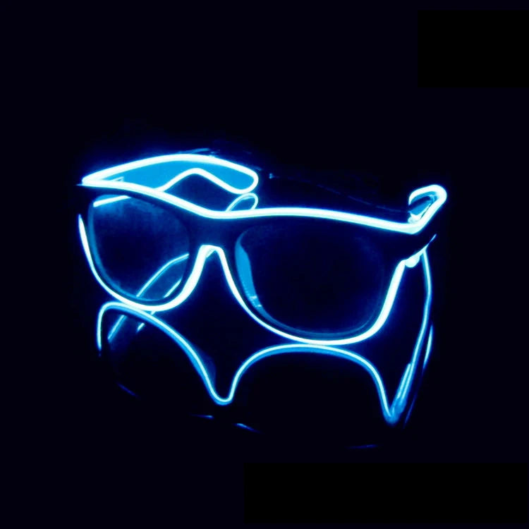 lunettes soleil lumineuses clignotantes filament led occasion fête moderne couleurs vives variées