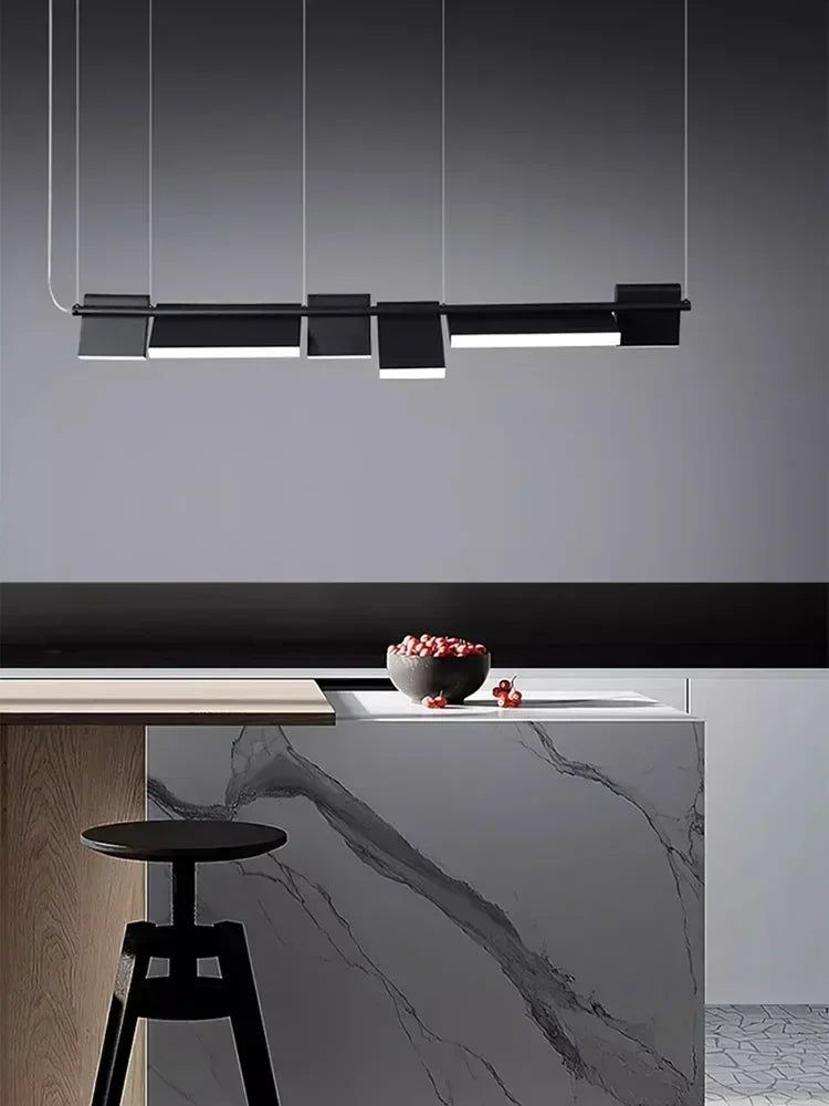 suspension lumineuse moderne led noir minimaliste 4000k 6000k 3000k