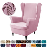 housse fauteuil oreilles velours extensible repose pied salon salon chambre