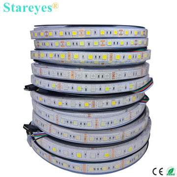 ruban led smd 5050 60 led blanc chaud ip68 étanche adhésif moderne extérieur piscine