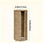 porte rouleaux papier toilette pied tressé rustique bohème sans perçage organisateur salle bain