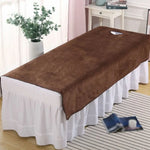 drap lit massage velours doux rose blanc moderne épais qualité bambou