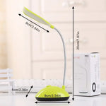 lampe led flexible interrupteur pliable moderne étudiante enfant blanc vert rose bleu