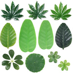 feuilles artificielles vertes différentes formes naturelles décoration extérieure intérieure pièces plastique