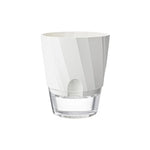 pot plante plastique blanc moderne pot plante intérieure hydroponique transparent épais capacité 1.6l grille