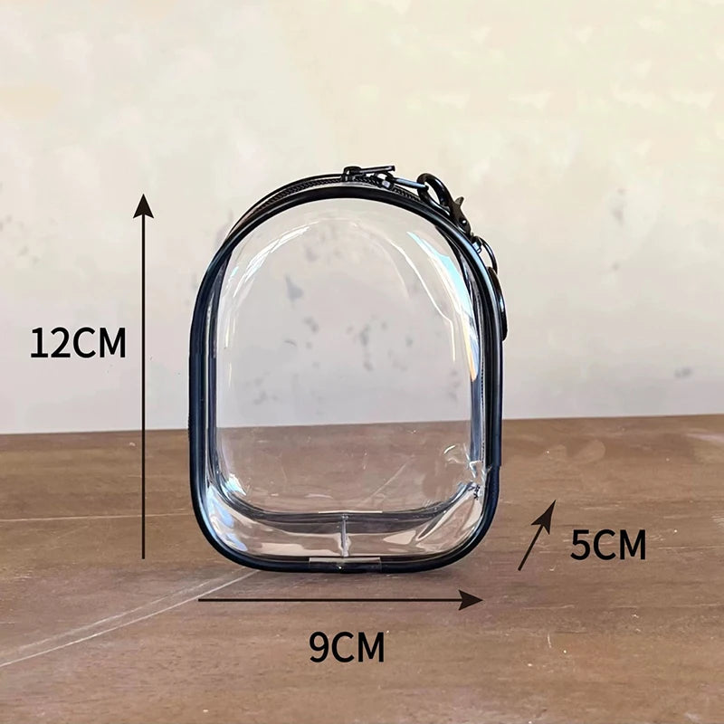 sac main transparent moderne cordon serrage noir vert rose violet minimaliste