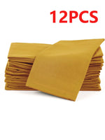 serviettes polyestères classiques uni vert olive marron violet bleu marine 40x40cm réutilisables maison restaurant