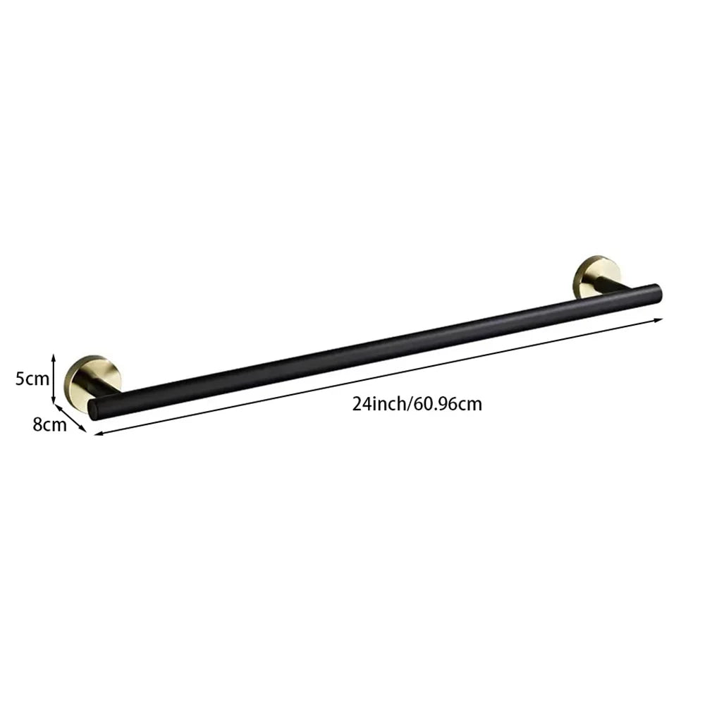 porte serviettes mural acier inoxydable or argent noir lisse moderne fixations vis serviette