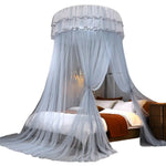 rideau lit enfant unisexe polyester coton rose vert blanc bleu violet translucide franges décoratives