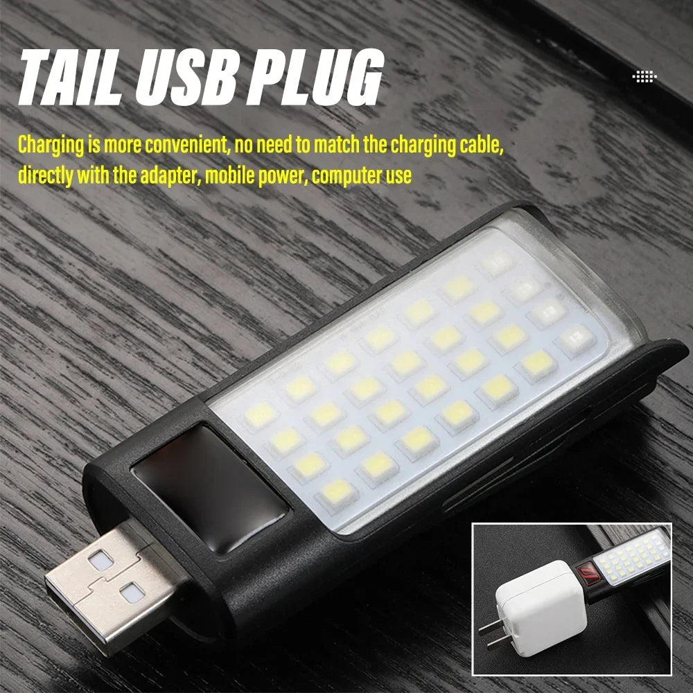 lampe poche mini led rechargeable porte clé compact éclairage multiple matériau étanche led grid