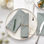 serviettes coton orange rose gris beige table classique réutilisables festive fourchette couteau