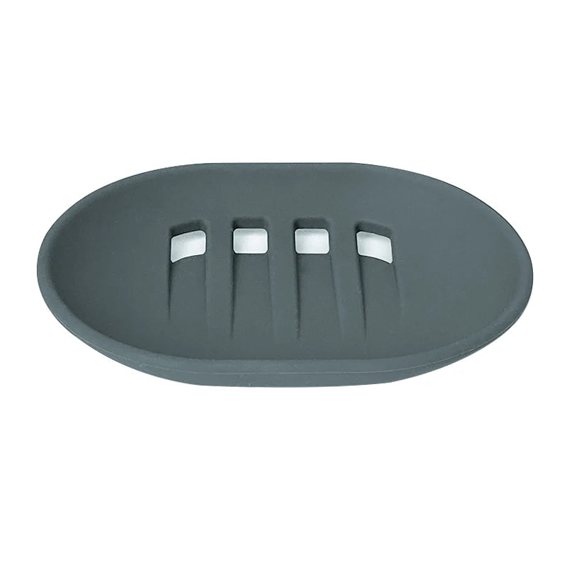 support savon silicone noir gris bleu moderne adhésif auto drainant évier salle bain éponge