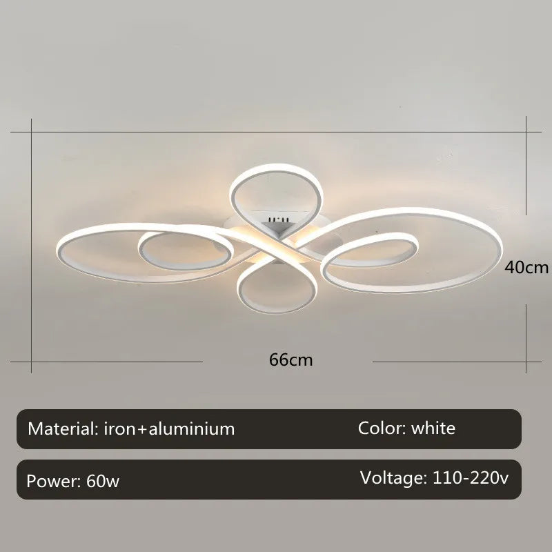 luminaire anneau moderne blanc noir marron led dimmable sans télécommande