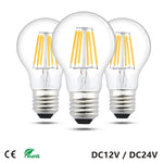 ampoules led filament doré transparentes modernes 12v 24v 6w 2700k 4500k e27 e26