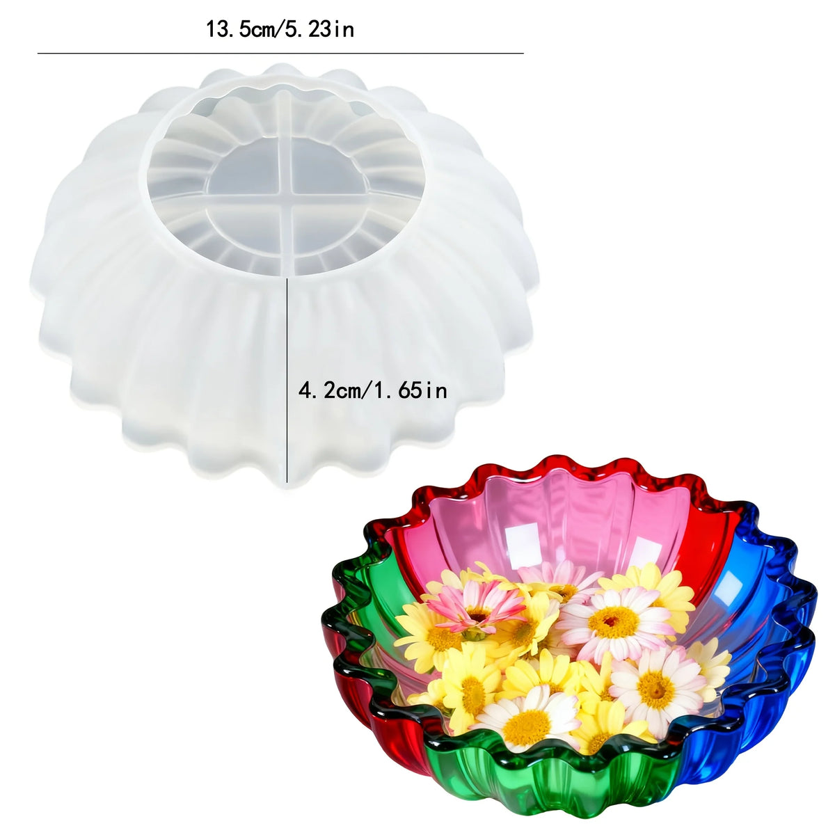 moule silicone forme fleur bol coquille diy artisanal transparent ornements craft suppléments