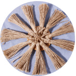 pompons jute franges tissées main décor maison rideaux bricolage simple rétro 17cm longueur 6cm