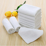serviettes faciales coton blanc absorbantes maison restaurant 25x25cm classiques pliables
