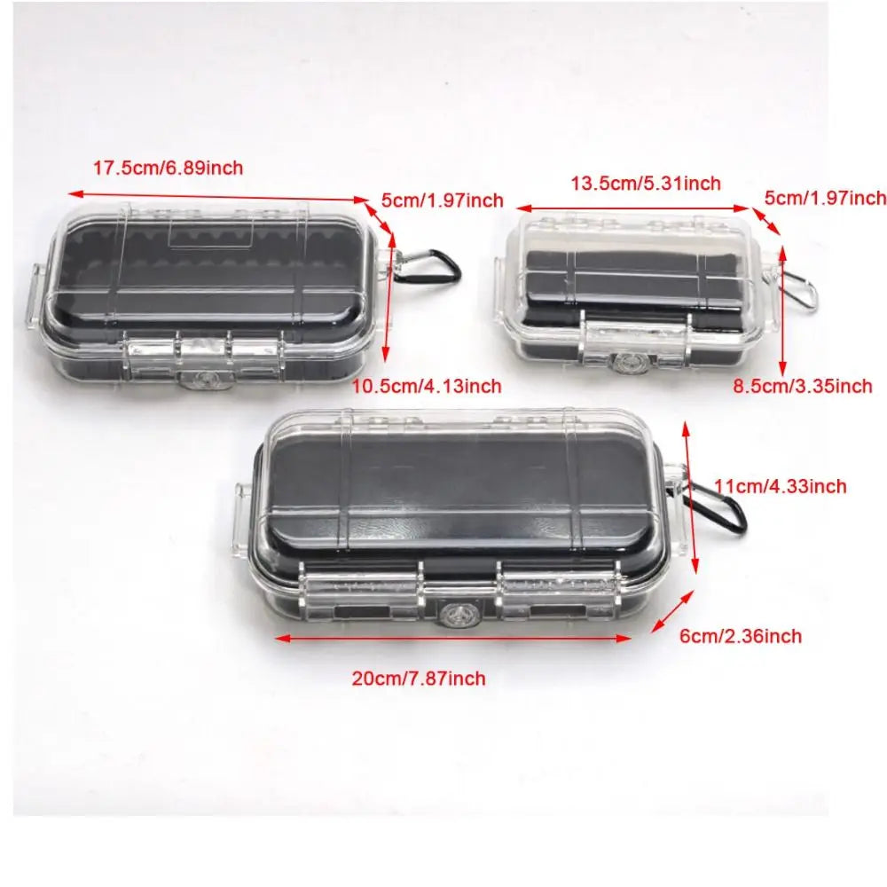 boîtes rangement transparentes plastique intérieur noir pratique modernes boucle carabiner tapis bague protection
