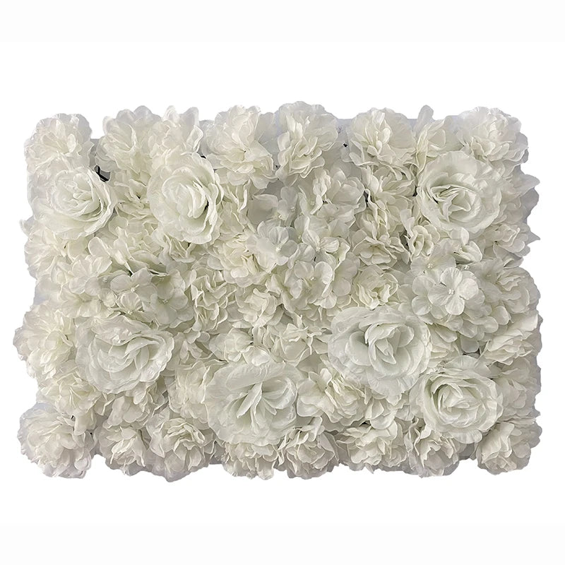 panneau décoratif fleurs artificielles rose blanc lavande mariage décoration murale moderne élégante grande taille