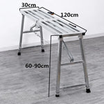 table pliante argentée structure métallique moderne poignées anti dérapante pliante portative