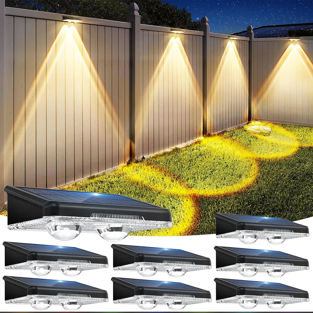 applique murale solaire led moderne noire transparente ip65 couleurs rgb minimalisteextérieur jardin
