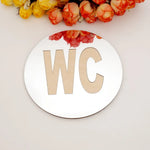 sticker mural wc moderne adhésif or noir blanc 12cm 15cm 20cm lettres découpées