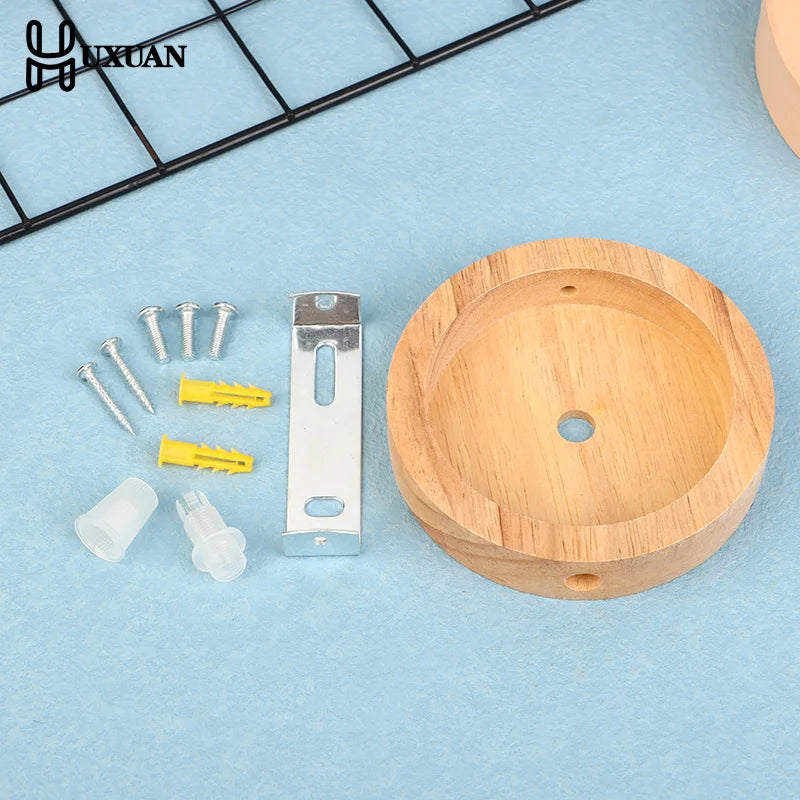 lampe table bois naturel texture moderne vis clips fixations