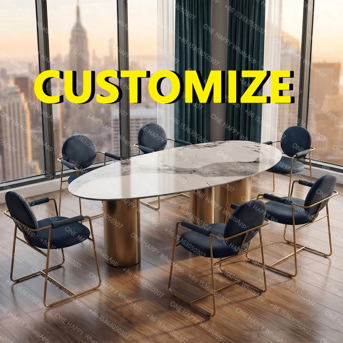 table ovale marbre moderne blanc gris or pieds solides meuble maison minimaliste