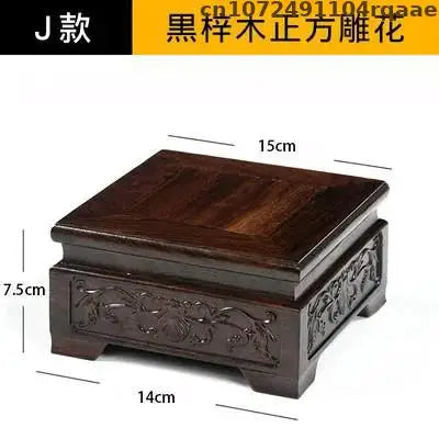 support encens bois naturel gravure décorative rustique artisanal objet religieux zen