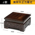 support encens bois naturel gravure décorative rustique artisanal objet religieux zen