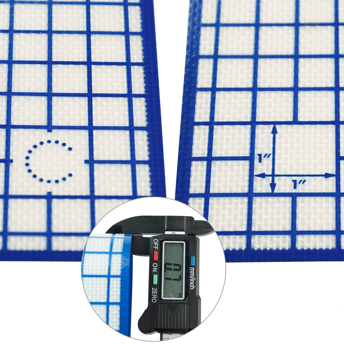 tapis cuisson silicone grille fine moderne antiadhésif bleu jaune biscuits gâteaux pain macarons
