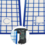 tapis cuisson silicone grille fine moderne antiadhésif bleu jaune biscuits gâteaux pain macarons