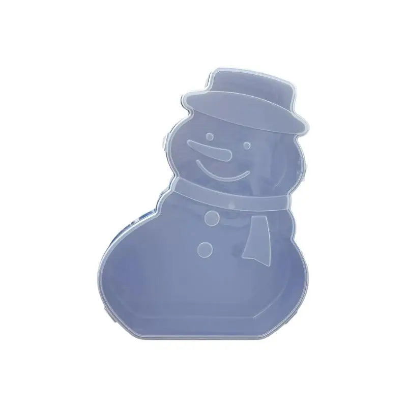 moule biscuits noël transparent moderne bleu blanc rose arbre bonhomme neige
