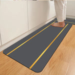 tapis sol antidérapant polyester gris moderne fourchette cuillère logo 40x60cm 50x80cm