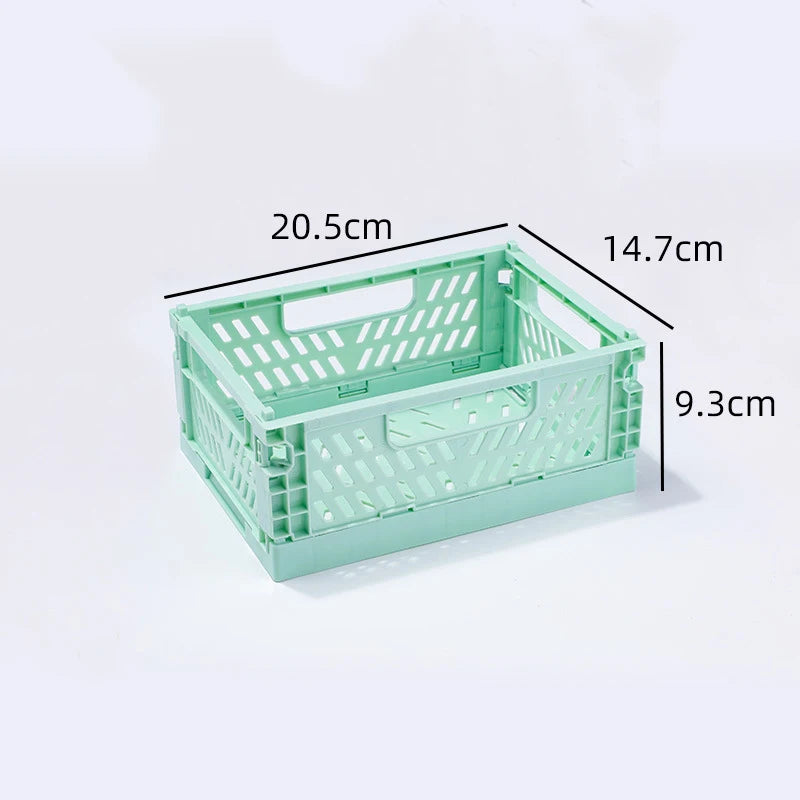 paniers pliables plastique bleu clair jaune rose vert pastel perforations modernes pratiques poignées